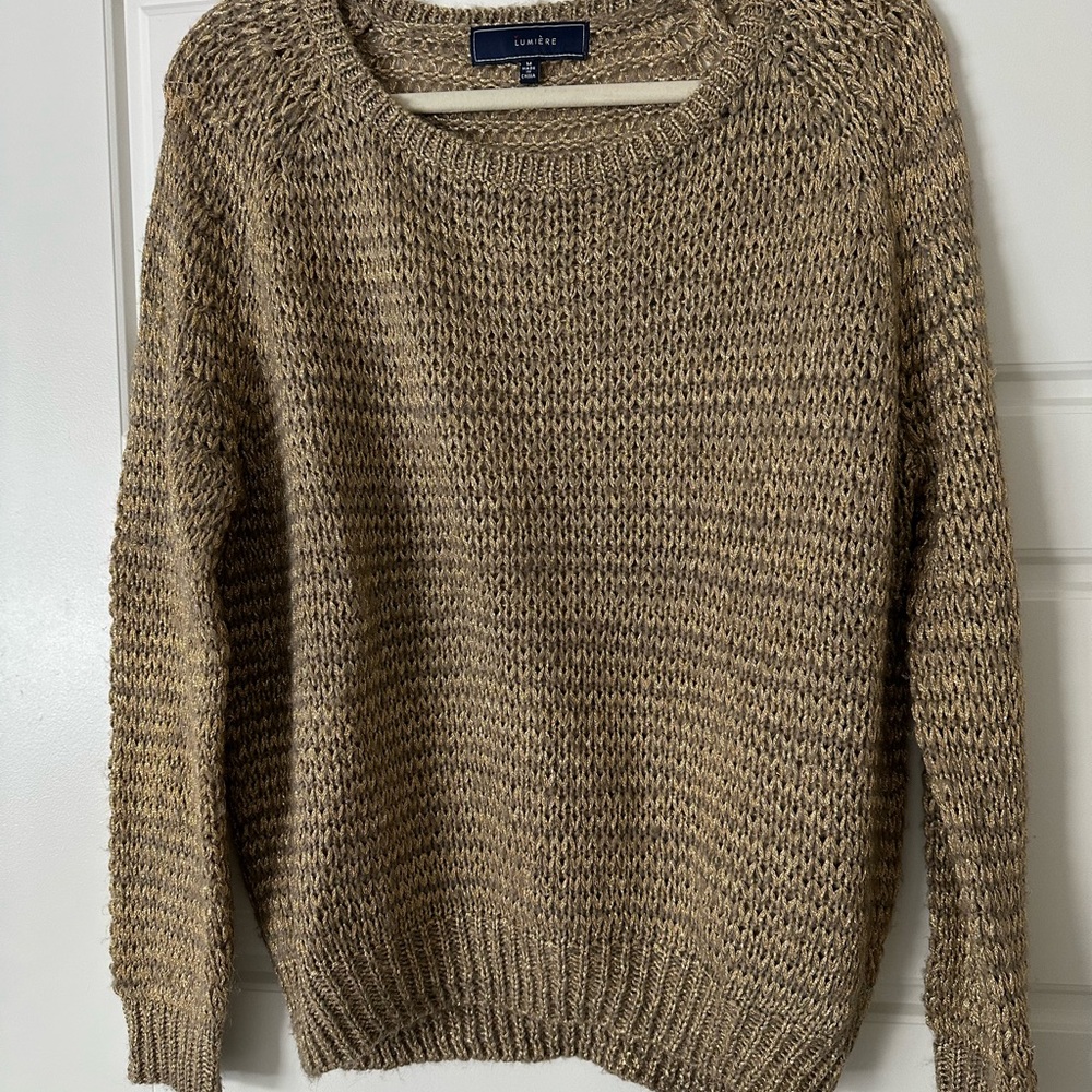 Loft Tan Knit Sweater